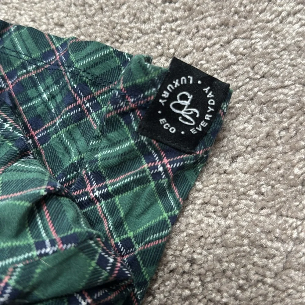Sweet Bamboo Green Plaid Pajama Set